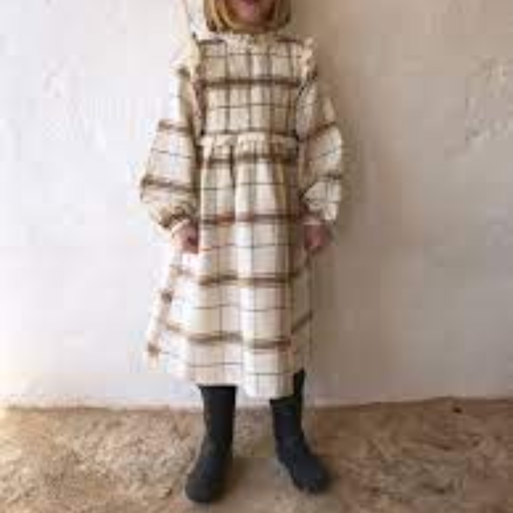 Smocked Ada Dress in Chenille check / 6m